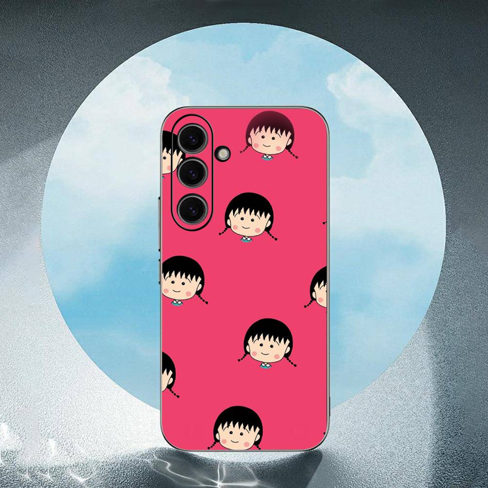 Cute Anime Sakura Momoko -O For Samsung Galaxy S25 S24 S23 Ultra S22 S21 Plus S20 Black Soft Silicone Protective Case