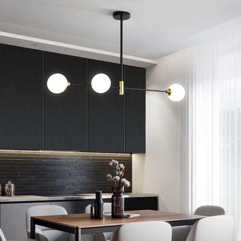 Nordic Glass Ball Ceiling Pendant Light Chandelier for Dining & Living Room Decor