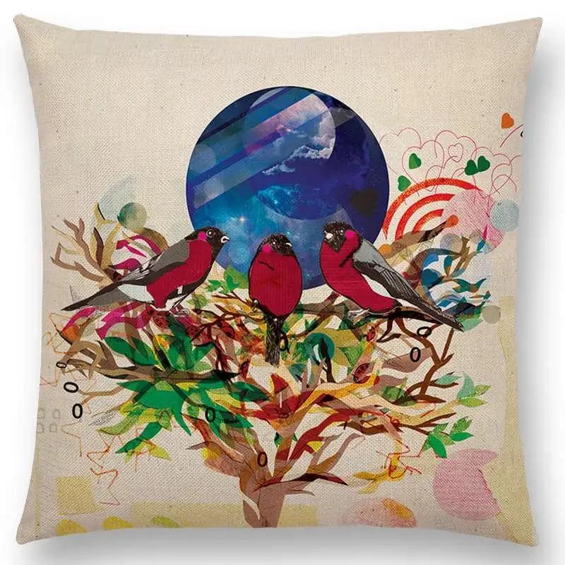Floral Fantasy Fairy Tale Wonder World Cushion Cover Dreamscape Animals Deer Bird Fox Unicorn Owl Flowers Sofa Throw Pillow Case