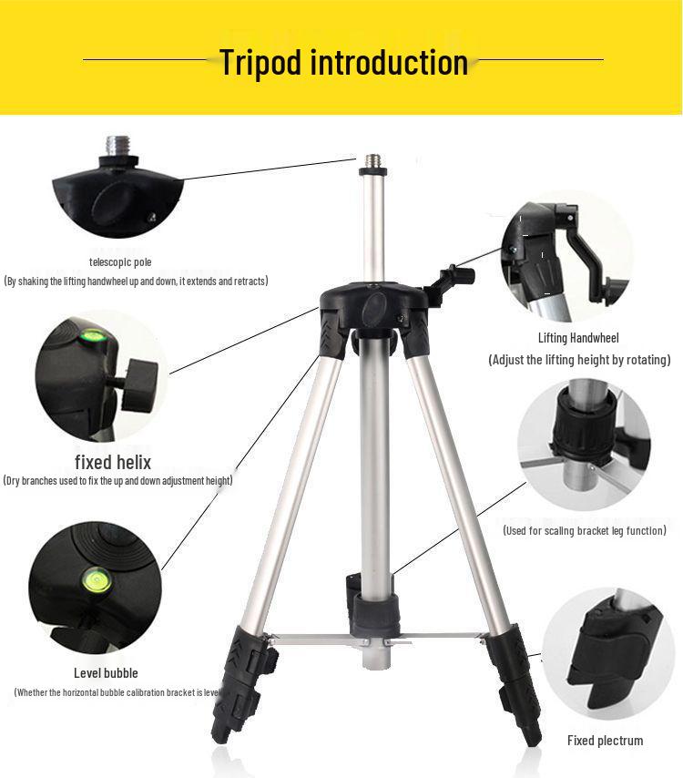 High-Precision Infrared Laser Level: 2, 3, 5 Lines, Automatic Strong Light Projection