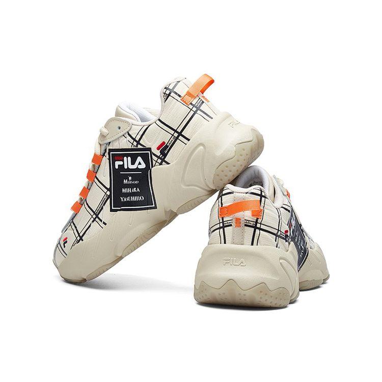 Mihara Yasuhiro X Fila Ade Retro Fabric Synthetic Leather Breathable Low-Top Running Shoes Women Sneakers Off-White F12W031118FWG