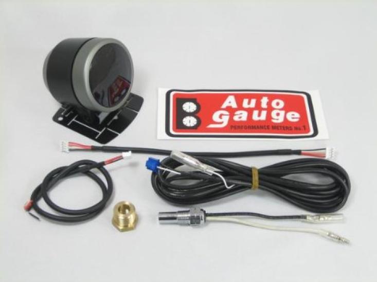 AUTOGAUGE SM60 Wassertemperatur Schwarz Weiß mit Warnung 60mm 60AWTSWL270 Anzeige, Zifferblatt, LED, Funktion, Durchmesser,