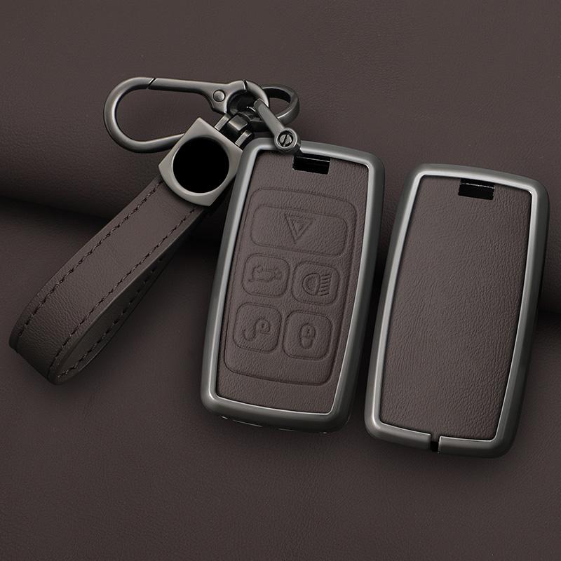 Zinc Alloy Leather Car Key Case Cover For Land Rover A9 Range Rover Sport Evoque Freelander 2 Discovery 3 4 5 EVOQUE Keychain