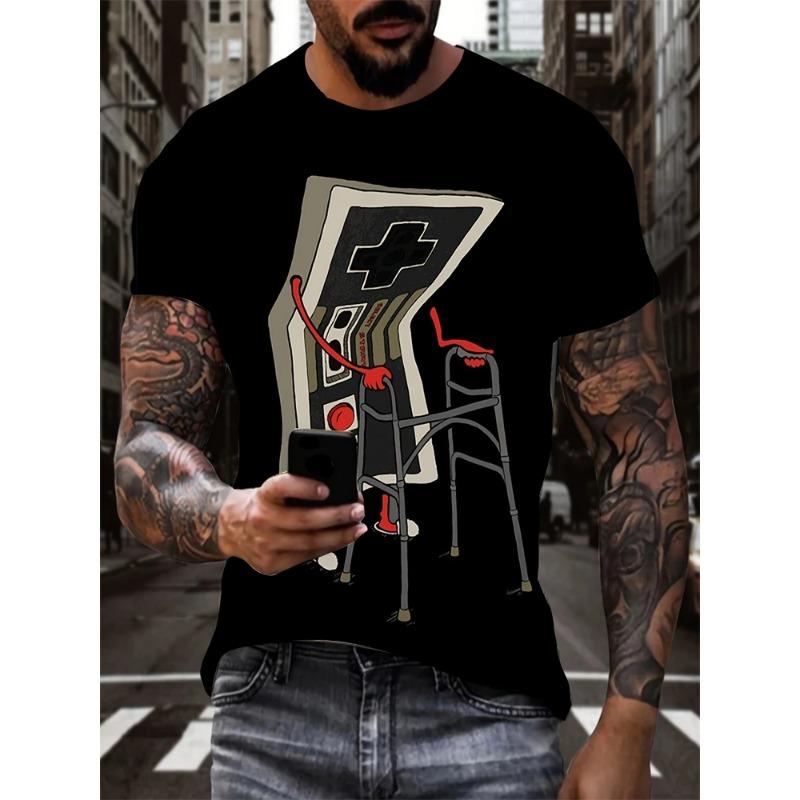 Hip-hop Style Cartoon 3D Print Men's T-shirt Summer Casual Everyday Top Urban Street Fashion Men's T-Shirts
