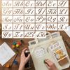 50pcs/set New Letter DIY Painting Stencil Set Reusable Hollow Painting Templates PET Washable Craft Stencils Doodling Supplies