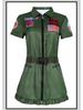 Armeegrünes Top Gun Pilot Halloween Kostüm für Partys und Aufführungen