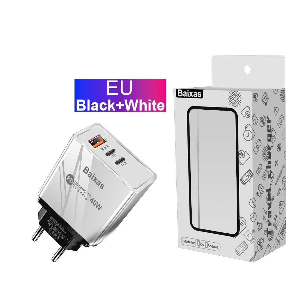 Universal Power Adapter Charger for US/EU/UK - 1U+2PD Standard.