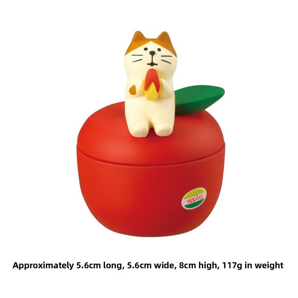 Banana Cat Memo Clip Strawberry Pen Holder Resin Craft Organizer For Home Office Red Apple