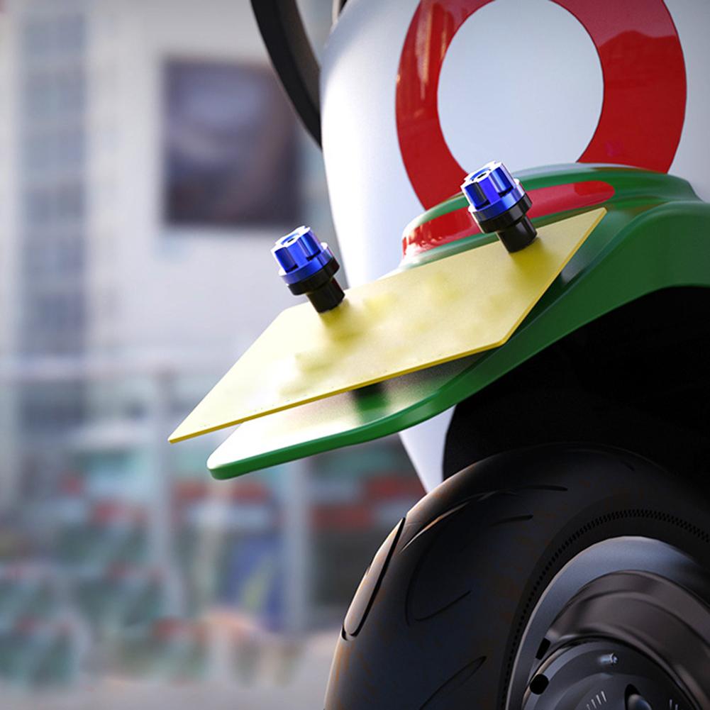 2 adet evrensel 5 renk motosiklet plaka çerçevesi dişli cıvata vida somunu motosiklet kamyon plaka için