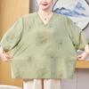 Plus Size 3XL-8XL Casual Blouses for Women Tops Loose Vintage Oversize Half Sleeve Shirt Summer Clothes