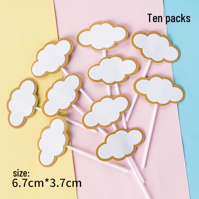 Writable Birthday Cake Decoration Bow with Blessings Card