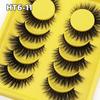 6 Pairs 3D Faux Mink False Eyelashes Black Band Eye Lashes Handmade Lashes  Eyelash Extension