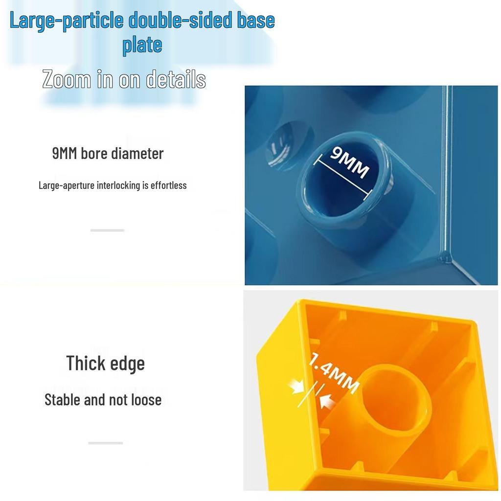 6x12 Double-Sided Large Particle Building Plate, Compatible with LEGO, Universal Road Assembly for Kids