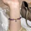 Good Luck on Land Natural Brazilian Amethyst Gourd Bracelet, Light Luxury Niche Exquisite Bracelet for Women, Simple Hand Jewelry Gift