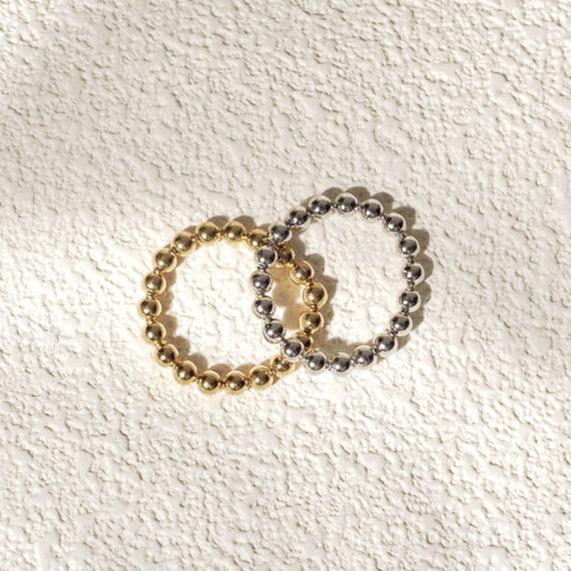 JUDY AND PAUL [925 Silver] Lyle Basic Ball Line All-Silver Ring