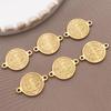 Stainless Steel Cross Round Bracelet Necklace Pendant DIY Connector Jewelry Accessories