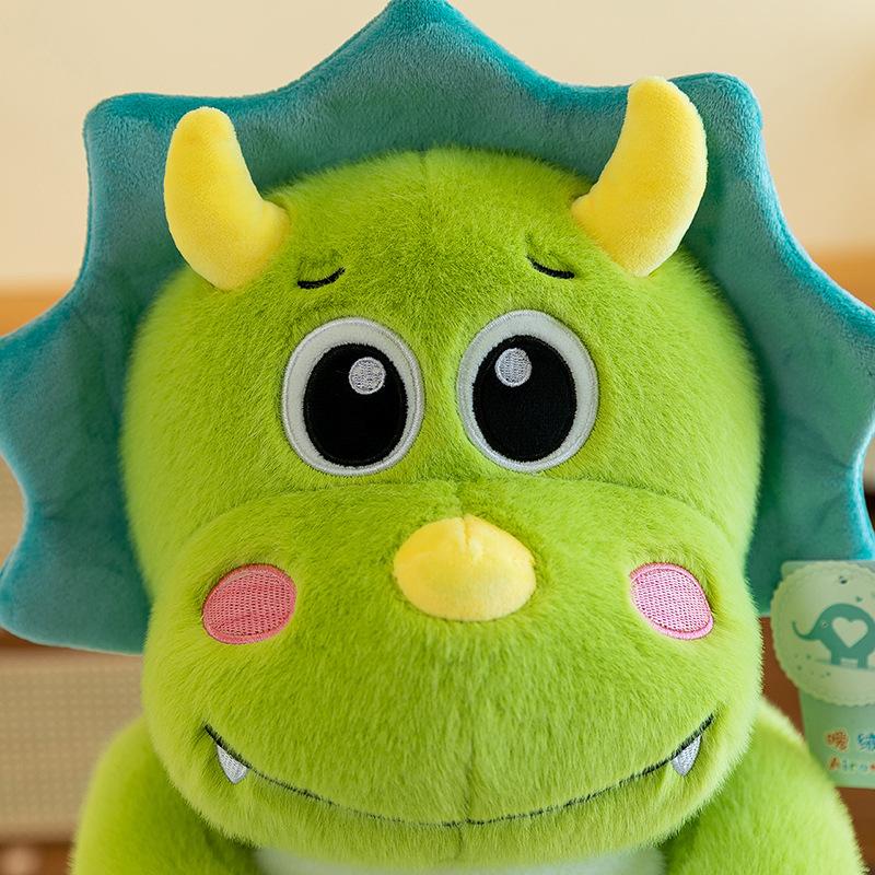 Cute Triceratops Doll Plush Toy Cartoon Dinosaur Pillow Children Sleeping with Doll Rag Doll Gift