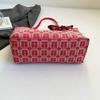 Chinese Style Red Canvas Large Capacity Tote Bag For Wedding And Daily Use