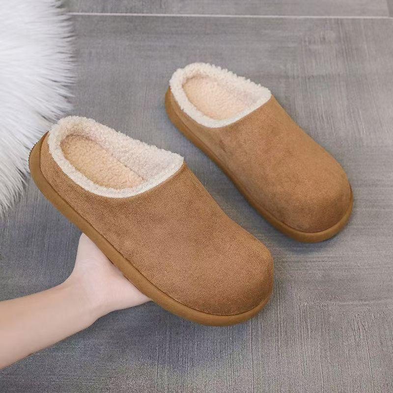 22 Winter New Mid-tube Snow Boots with Fleece and Thickened Leather Sneakers