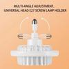 600W Whole House Heating High-Power Remote Control Warm Air Lamp Dimming E27 Spiral Electric Heater Fan Light Ceiling Fan Light