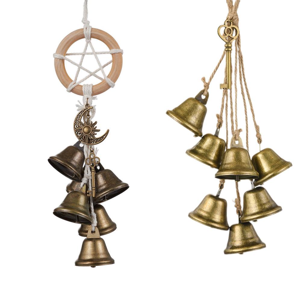 Witch Bells Protection Wind Bell Decoration Rustic Witch Wind Chimes Stylish Door Knob Witch Bells Clear Negative Energy Witch