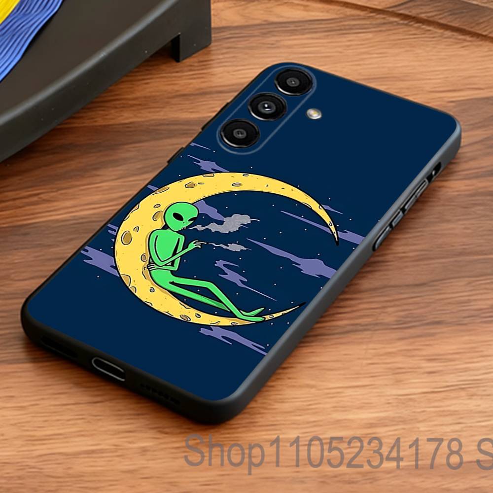 Singular Space UFO Alien Phone Case for Samsung S Series S21 S22 S23 S24 S25 FE Plus Ultra TPU Soft To Skin-friendly Case