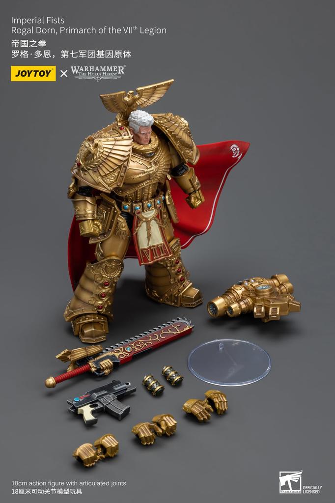 JOYTOY Warhammer 40,000 Imperial Fists 7th Legion Primarch Rogal Dorn 1/18 Scale Action Figure (Assembled)