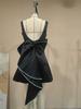 Pearl Bow A-line Backless Summer Dress for Women