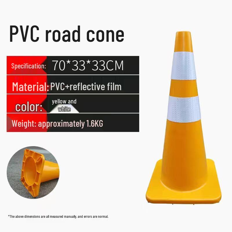 Reflective PVC "No Parking" Traffic Cone - Safety Roadblock & Ice Cream Bucket/Cup Design