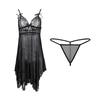Transparent Bow Deep V Lace Skirt Nightgown Sexy Lingerie Dress Sexy Clothing Lace Skirt  Ladies