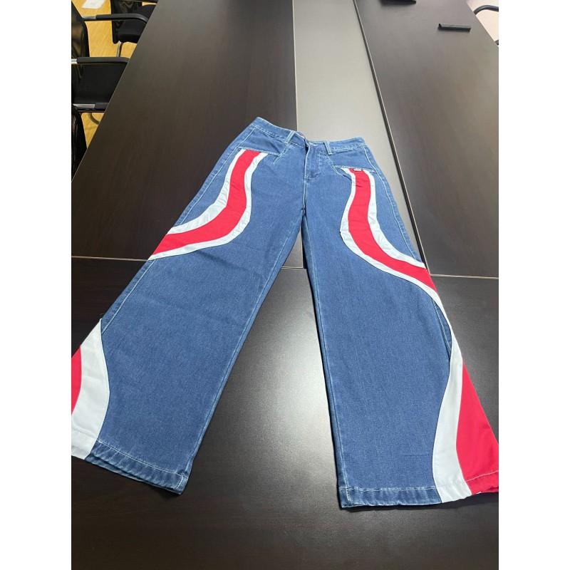 Jeans Anchos de Pierna Ancha Oversize Hip Hop Y2K Con Bolsillo Bordado Unisex Streetwear Pantalones de Mezclilla