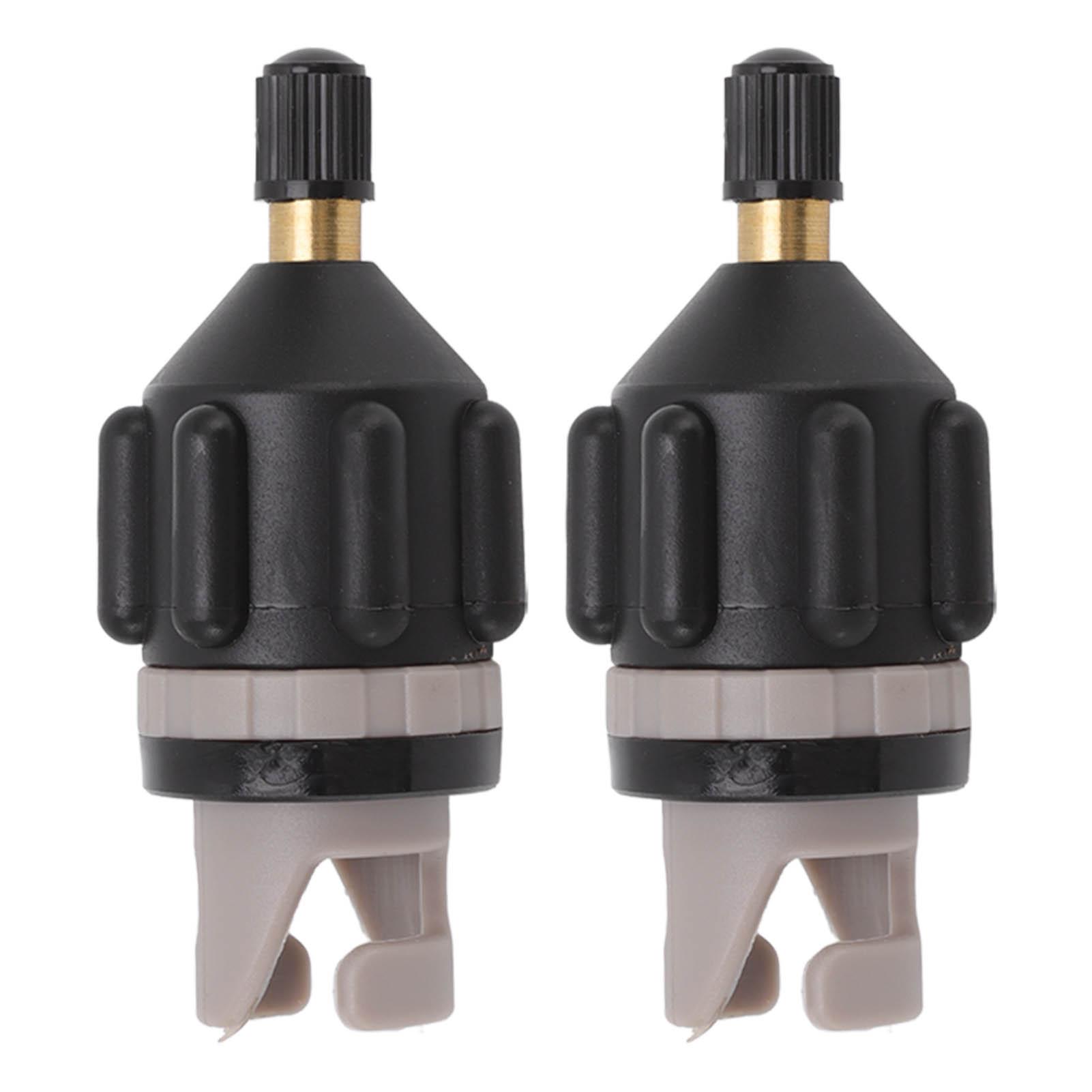 

2 шт. Адаптер для накачивания воздушным насосом Адаптер насадки для паддлборда Соединитель воздушного клапана для каяка Штурмовой чёрный