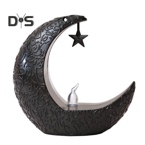 Mini Ramadan Moon Light Ramadan Decoration Soft Glow Battery Powered Eid Ramadan Candle Light Nightstand Decor