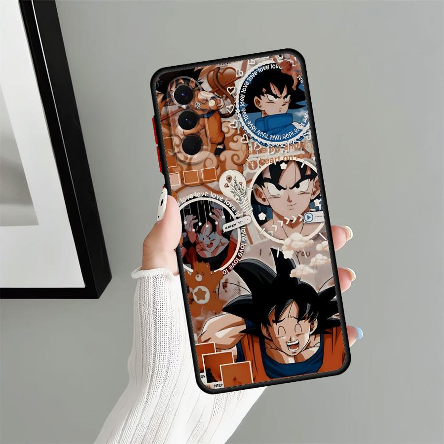 Back Phone Cover Case for Samsung Galaxy A52 A56 A73 A24 A34 A53 A25 A26 A21s A35 A36 A54 A22 Dragon Ball Vegeta Art