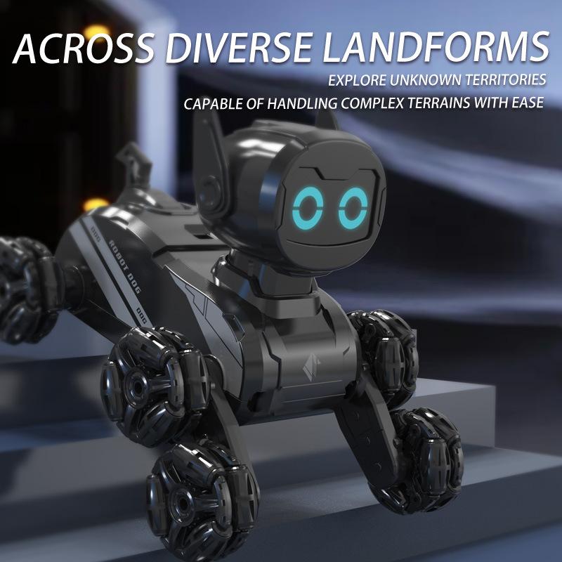 Intelligent induction robot dog eight-wheel stunts remote control car gesture induction toy car boy children's gift