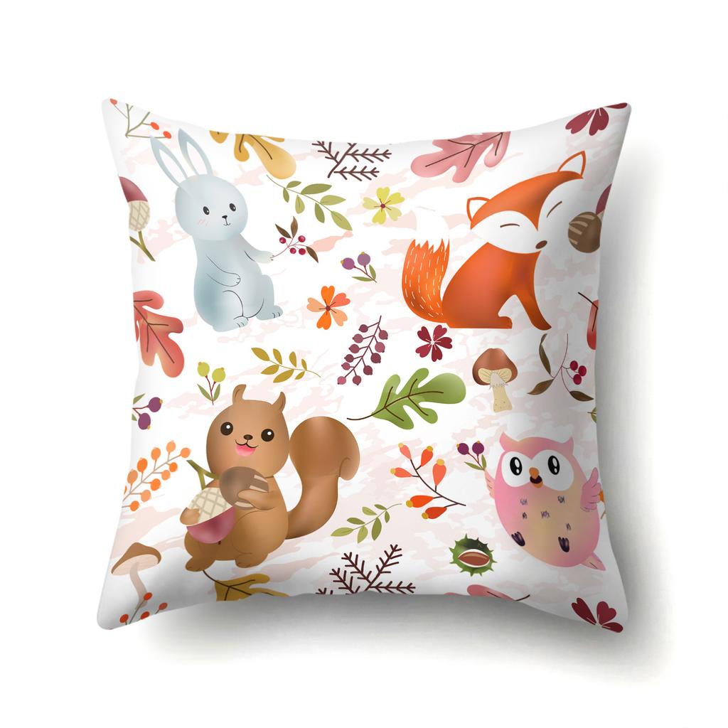 Tier Geometrische Figur Einseitiger Kissenbezug Büro Umarmungskissenbezug Taillenkissenbezug Polyester Einfacher Sofakissenbezug