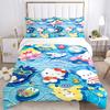 3pcs Sanrio Characters Swimming Bedding Set Includes 1 Quilt Cover and 2 Pillowcases, Comfortable Bedding with Stylish Design for Bedroom W093