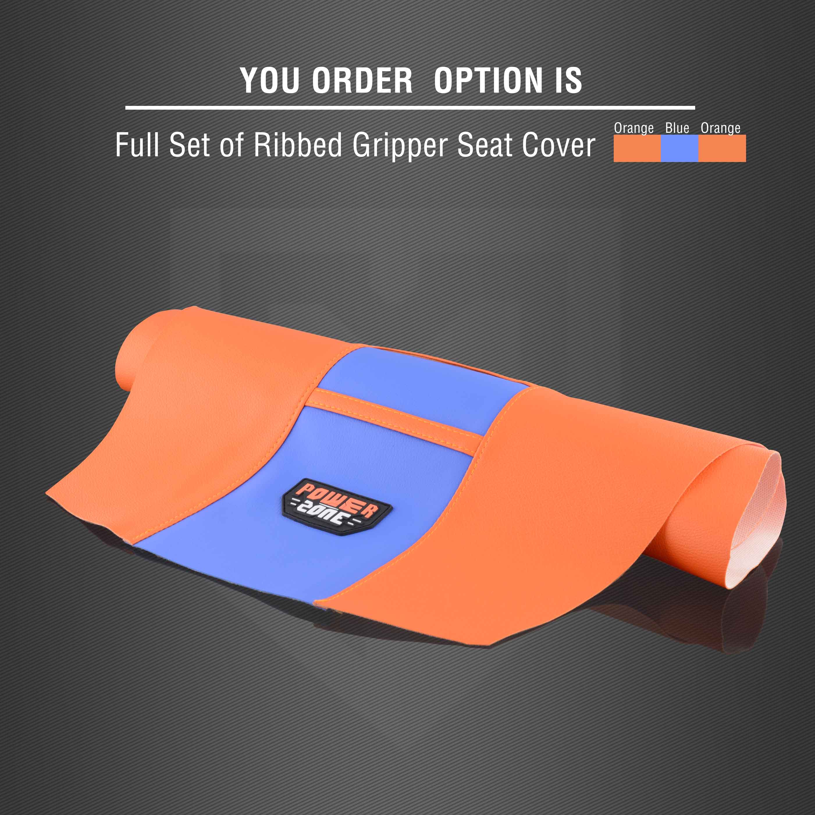 Motorcycle Pro Ribbed Rubber Artificial leather Gripper Soft Seat Cover For HONDA YAMAHA SUZUKI KAWASAKI KTM Dirt Bike Off Road Orange Blue Seat