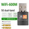 RTL8811CU Dual-Band USB WiFi Adapter (600M 2.4G+5G) for Desktop/Laptop