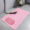 1pc Multiple Colors Available Home Use Bath Mat With Suction Cup Massage Bumps Quick Dry Bathroom Rug Shower Strong Drainage Bat
