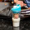 Creative Milk Tea Oatmeal Cup 2-In-1 Design, Portable Travel Cup, Convenient Water Bottle, Ideal Choice For Daily Use