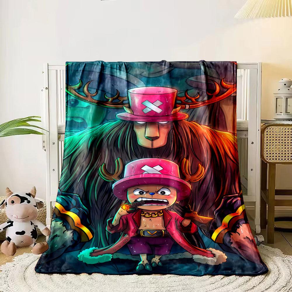 

Two figures with antlers, pink hats, and contrasting sizes in the rain. for all seasons blanket lunch break throw gift 80cm x 120cm