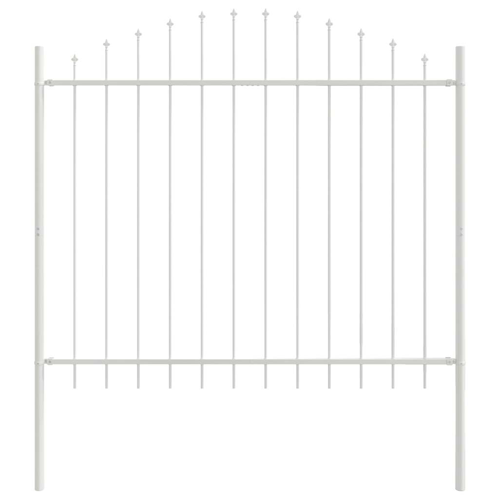 Garden Fence Woerden White 170 x 165 cm Powder Coated Steel