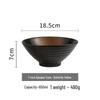 Japanese Ceramic Ramen Bowl Set: Large Retro Conical Hat Design Soup & Noodle Bowl with Plate