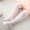 Baby Girl Bow Socks Summer Cotton Mesh Breathable Baby Knee High Socks Bowknot Kids Long Socks