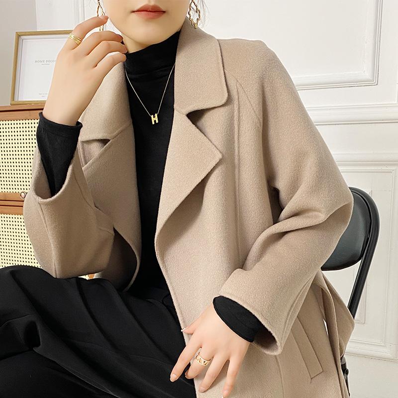 100% Wool Women Coat MODERN NEW SAGA Autumn Wool Long Coat Handmade Pea Coat Winter Warm Wool Long Jacket Overcoat