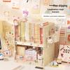 Desktop Pegboard Storage - Multi-Layer Bookshelf for Dormitory and Bedroom