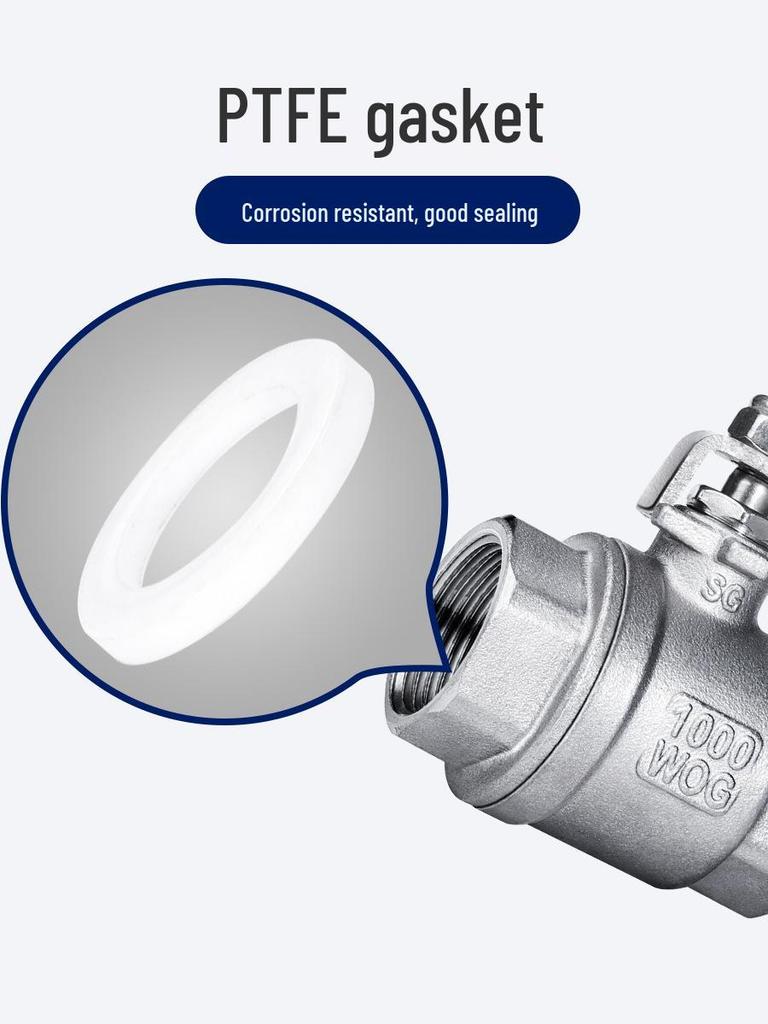 304 Stainless Steel Two-Piece Ball Valve with Internal Thread – Water Switch Valve, Available In 4 Points, 6 Points, and 1 Inch DN15-20.