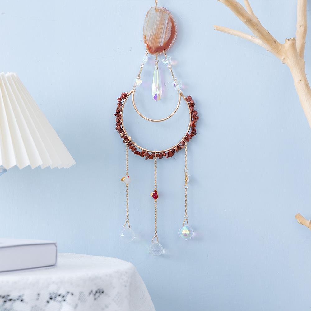 

Crystal Suncatcher Lighting Pendant Suncatcher Prism Ball Rainbow Maker Garden Decoration New Agate Rabbit agate red stone sunshine catcher