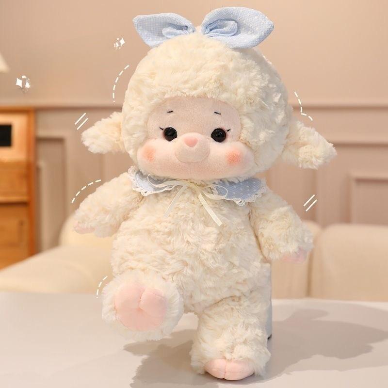 Little Lamb Rabbit Plush Animal Doll Cuddle Pillow For Kids And Decor Bedroom